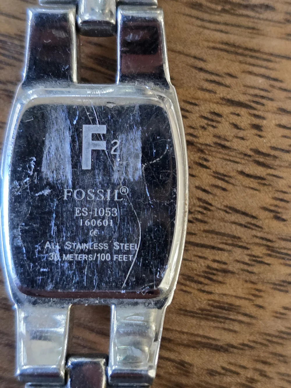 Fossil Stainless Steel Rectangle Watch - Silver